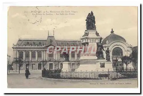 Belfort Cartes postales Le monument des Trois Sieges Le palais de justice La salle des Fetes