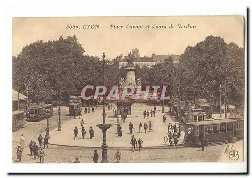 Lyon Ansichtskarte AK Place Carnot et Cours de Verdun (tramways)