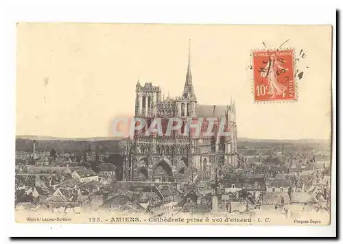 Amiens Cartes postales Cathedrale prise a vol d'oiseau