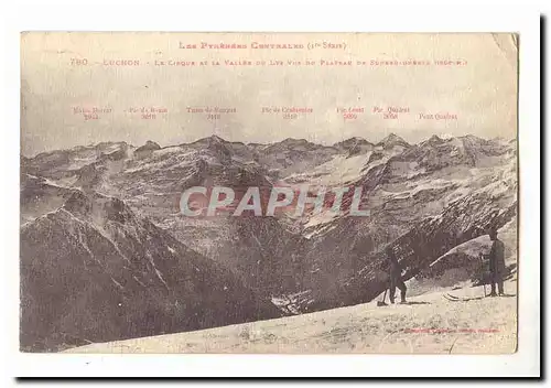 Luchon Cartes postales Le cirque et la valleee du Lys vue du plateau de Superbagneres (1800m)