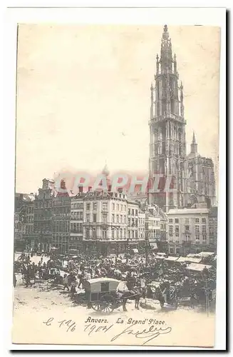 Belgique Anvers Cartes postales La grand place (marche)