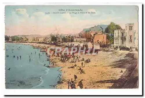 Saint Cast Cartes postales La plage a l'heure du bain