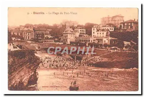 Biarritz Ansichtskarte AK La plage du port vieux