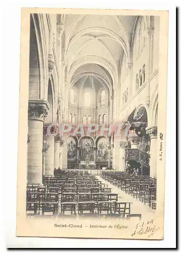 Saint Cloud Cartes postales Interieur de l'eglise