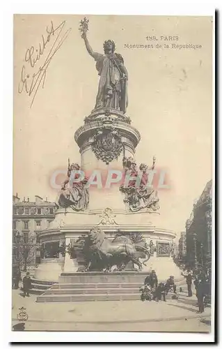 Paris (3eme) Ansichtskarte AK Monument de la Republique (lion)