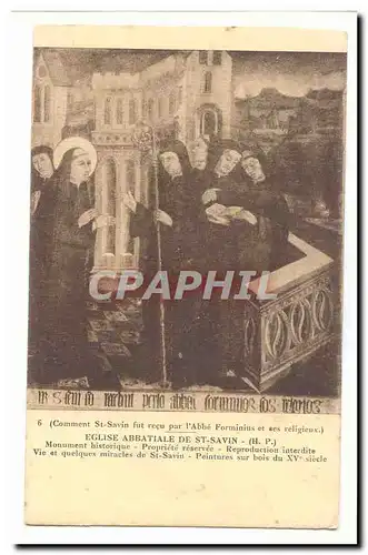 St SAvin Cartes postales Eglise abbatiale Comment St Savin fut recu par l&#39abbe Forminius et ses religieux