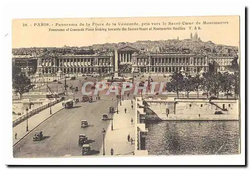 Paris (8eme) Ansichtskarte AK panorama de la place de la Concorde pris vers le Sacre Coeur de Montmartre