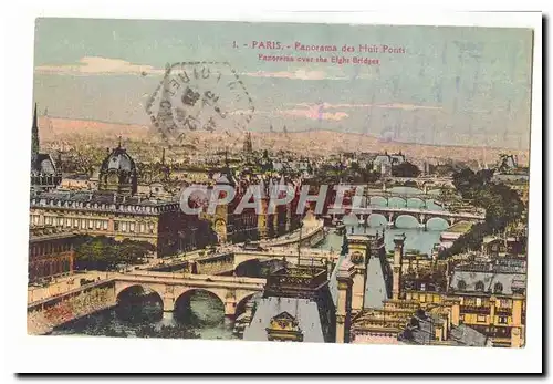 Paris (1er) Cartes postales Panorama des huit ponts (Tour Eiffel)