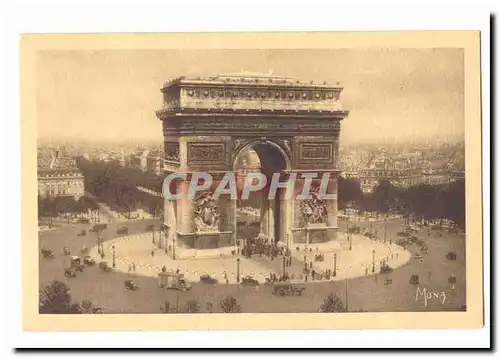 Paris (8eme) Ansichtskarte AK La place de l&#39Etoile et l&#39arc de triomphe