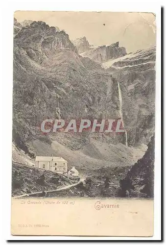 gavarnie Cartes postales La cascade (chute de 422m hotel du cirque)