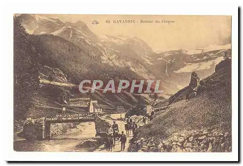 Gavarnie Cartes postales Retour du cirque (ane donkey)