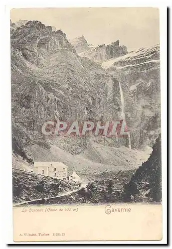 Gavarnie Cartes postales La cascade (chute de 422m hotel du cirque)