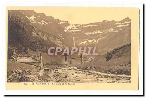 Gavarnie Cartes postales Le cirque et le Gave