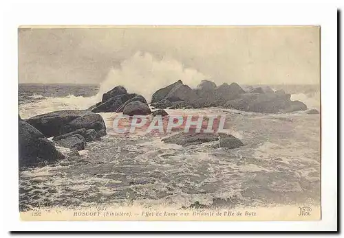 Roscoff Ansichtskarte AK Effet de lame aux brisants de l&#39ile de Batz