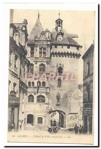 Loches Cartes postales L&#39hotel de ville vu de face