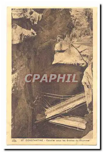 Algerie Constantine Cartes postales Escalier sous les grottes de Rhummel