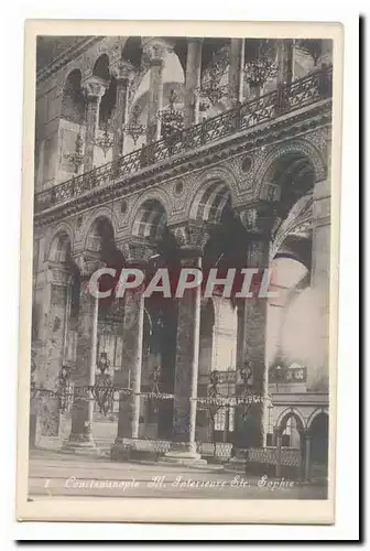 Turquie Turkey Constantinople Ansichtskarte AK Interieur Ste Sophie