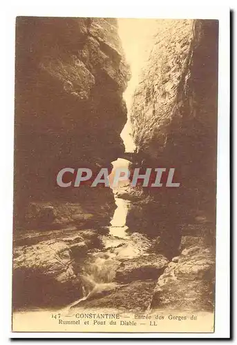 Algerie Constantine Ansichtskarte AK Entree des grottes de Rhummel et pont du diable