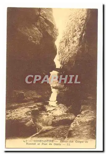 Algerie Constantine Cartes postales Entree des grottes de Rhummel et pont du diable