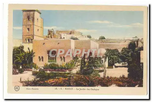 MAroc Rabat Cartes postales Le jardin des Oudayas