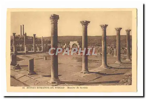 Algerie Timgad Ansichtskarte AK Ruines romaines de Timgad Marche de Sertius