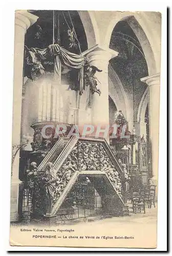 Poperinghe Ansichtskarte AK La chaire de Verite de l&#39eglise Saint Bertin