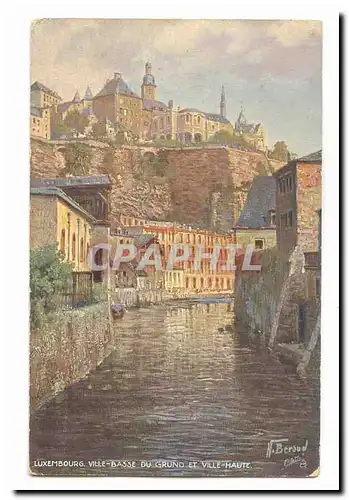 Luxembourg Cartes postales Ville basse du Grund et ville haute