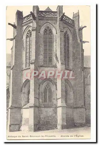 Cartes postales Abbaye de Saint Sauveur le Vicomte Abside de l&#39eglise