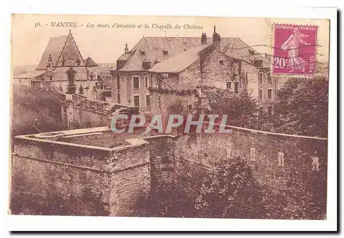 Nantes Cartes postales Les murs d&#39enceinte et la chapelle du chateau