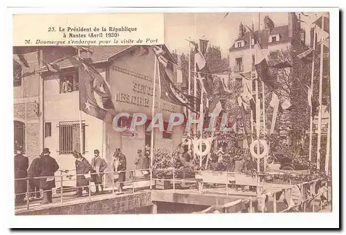 Nantes Ansichtskarte AK Le President de la Republique a Nantes (avril 1920) M Doumergue s&#39emabrque