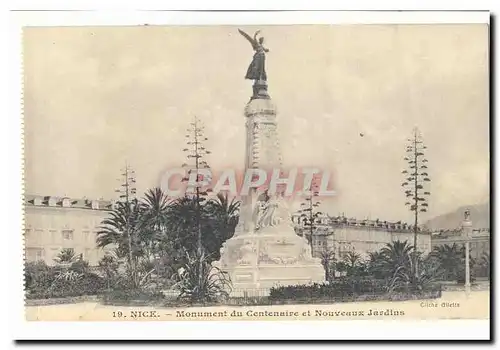 Nice Ansichtskarte AK Monument du centenaire et nouveaux jardins