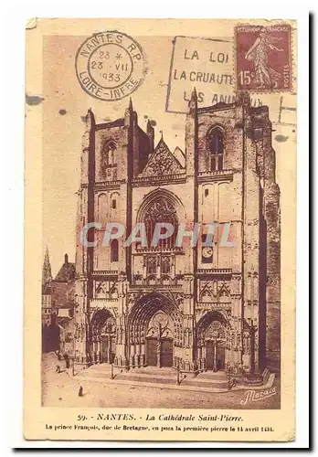 Nantes Ansichtskarte AK La cathedrale Saint Pierre