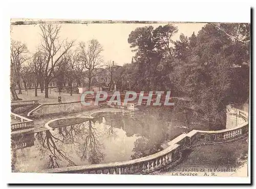 Nimes Ansichtskarte AK Jardin de la Fontaine La source