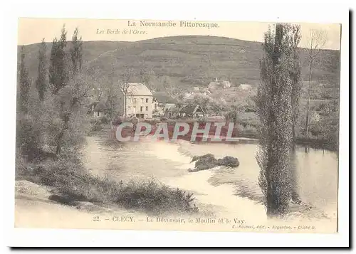 Clecy Cartes postales Le deversoir LE moulin et la Vay