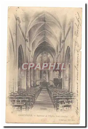 Compiegne Ansichtskarte AK Interieur de l&#39eglise Saint Antoine