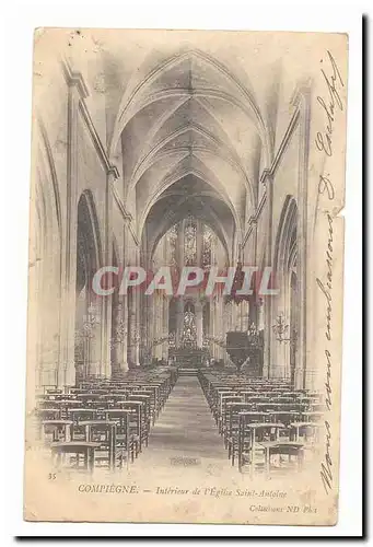 Compiegne Cartes postales Interieur de l&#39eglise Saint Antoine