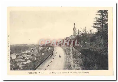 Poitiers Cartes postales La rampe des Dunes et le boulevard Coligny