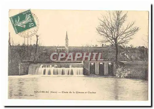 Solomiac Cartes postales Chute de la Gimone et clocher