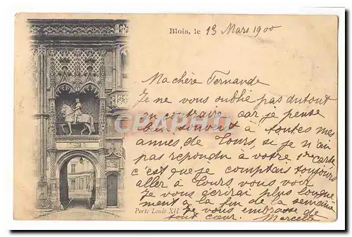 Chateau de Blois Cartes postales Porte Louis XII