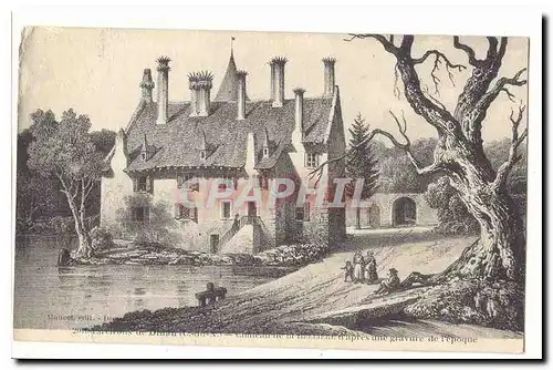 Environs de Dinan Cartes postales Chateau de la Belliere d'apres une gravure de l'epoque