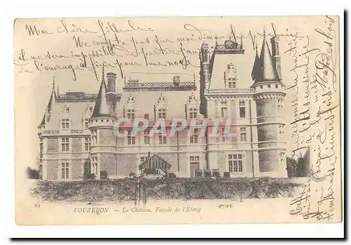 Vouzeron Cartes postales Le chateau Facade de l&#39etang