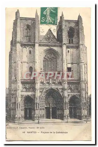 Nantes Cartes postales Facade de la cathedrale