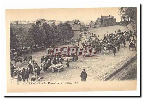 Coutances Cartes postales Le marche de la Route (moutons) TOP
