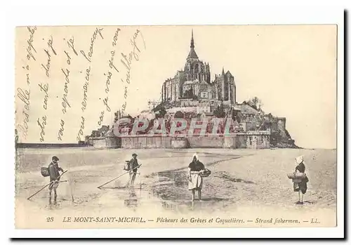 Le Mont Saint Michel Cartes postales Pecheurs des Greves et Coquetieres