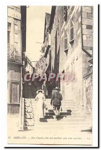 Morlaix Cartes postales Rue Courbe dite des esclaiers aux cent marches