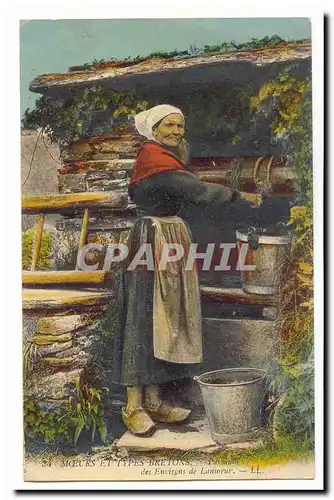 Moeurs et types bretons Cartes postales Paysanne des environs de Lanmeur TOP
