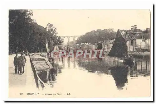 Morlaix Ansichtskarte AK Entree du port (bateau)