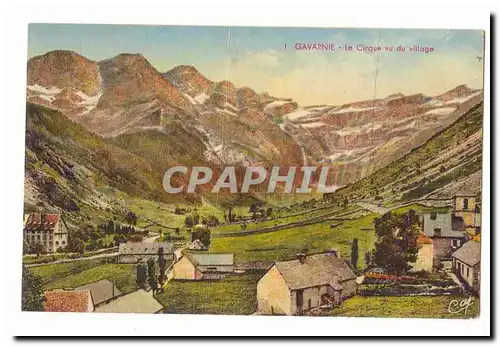 Gavarnie Cartes postales Le cirque vu du village