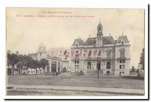 Tarbes Ansichtskarte AK L&#39hotel de ville et le nouvel hotel des postes