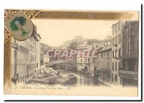 Vienne Cartes postales La Gere et le vieux port (blason)